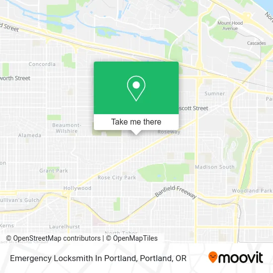 Emergency Locksmith In Portland map