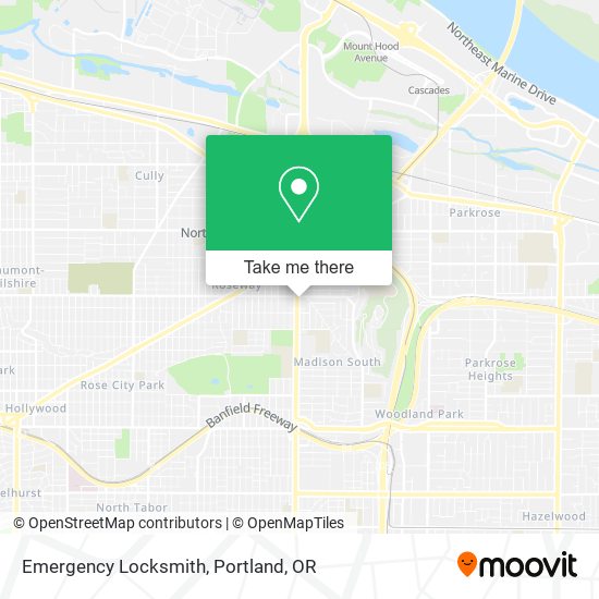 Mapa de Emergency Locksmith