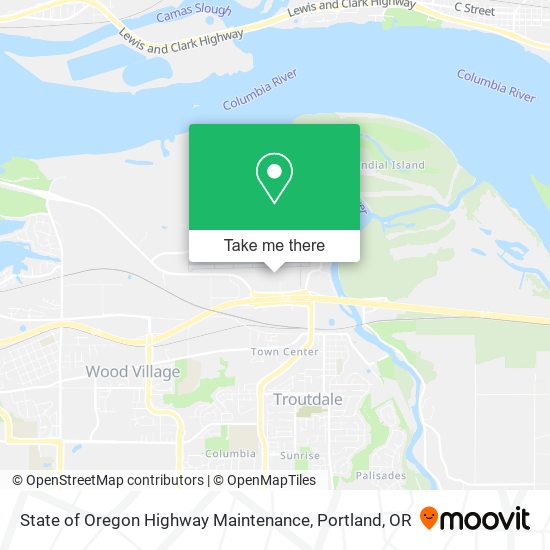 Mapa de State of Oregon Highway Maintenance
