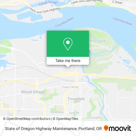 Mapa de State of Oregon Highway Maintenance