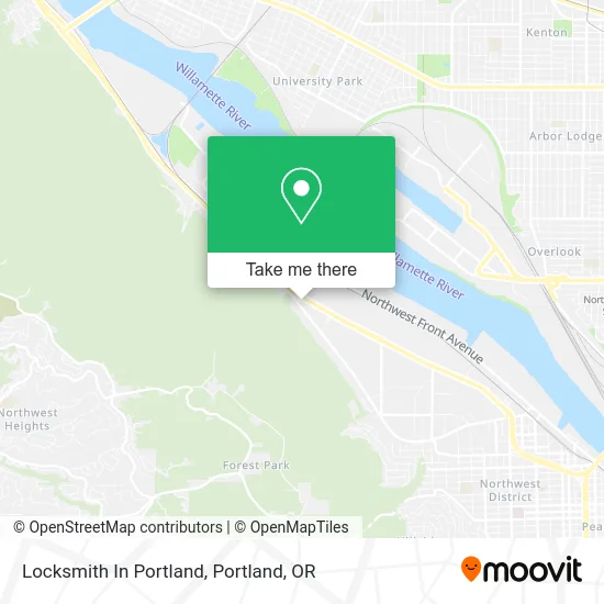Locksmith In Portland map