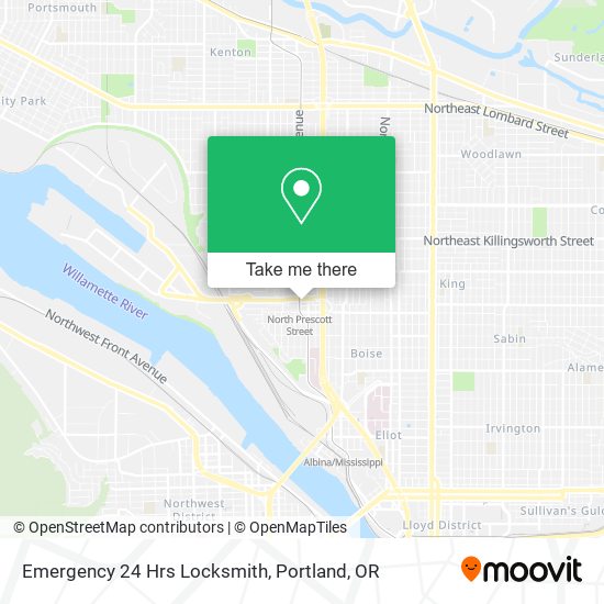 Emergency 24 Hrs Locksmith map