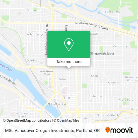 MSL Vancouver Oregon Investments map