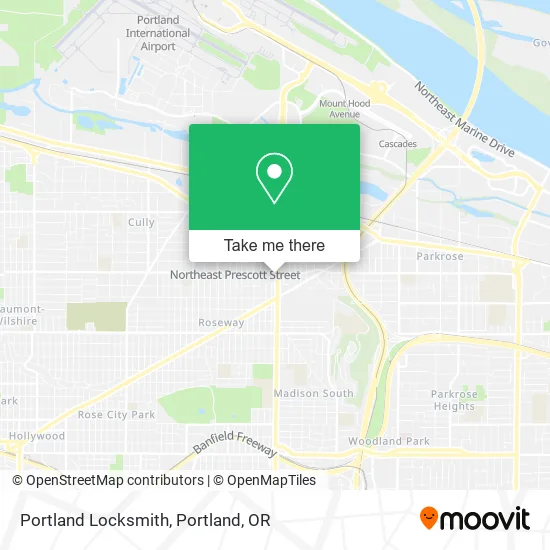 Mapa de Portland Locksmith