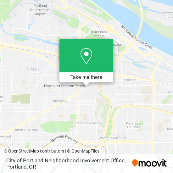 City of Portland Neighborhood Involvement Office map