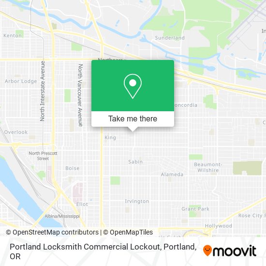 Mapa de Portland Locksmith Commercial Lockout