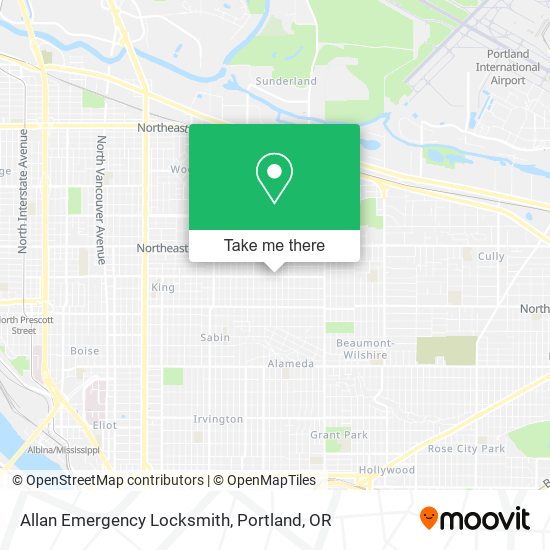 Allan Emergency Locksmith map