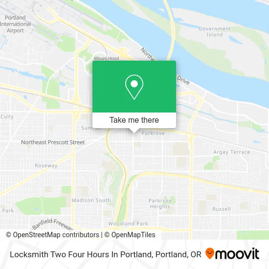 Locksmith Two Four Hours In Portland map