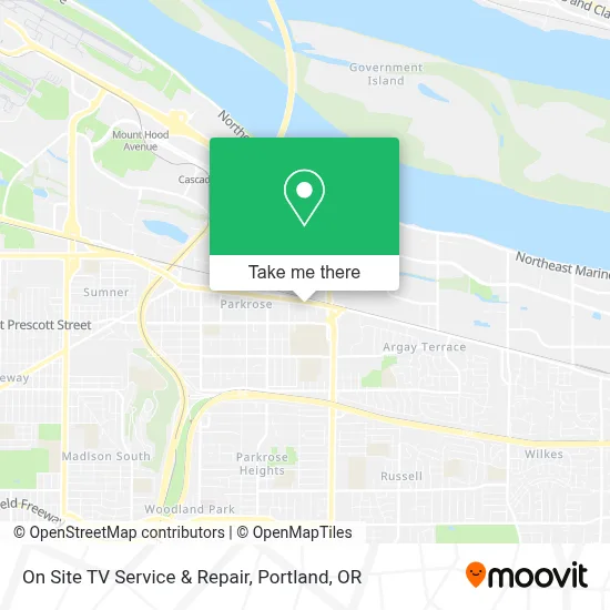 On Site TV Service & Repair map