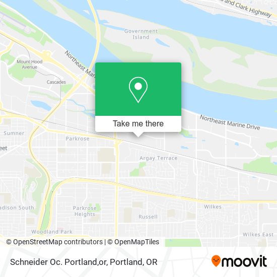 Schneider Oc. Portland,or map