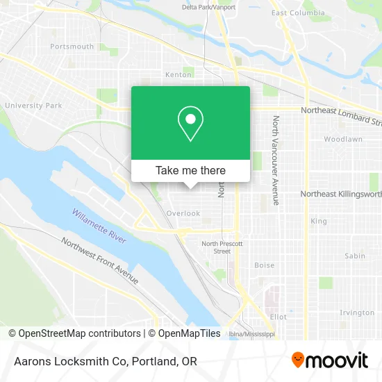 Aarons Locksmith Co map