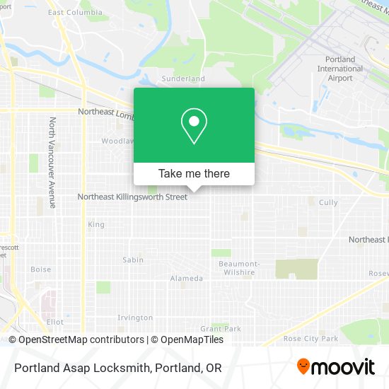 Mapa de Portland Asap Locksmith