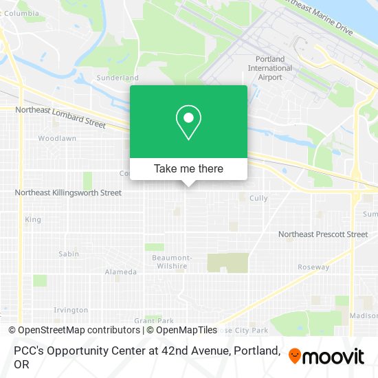 PCC's Opportunity Center at 42nd Avenue map