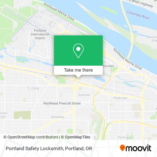 Portland Safety Locksmith map