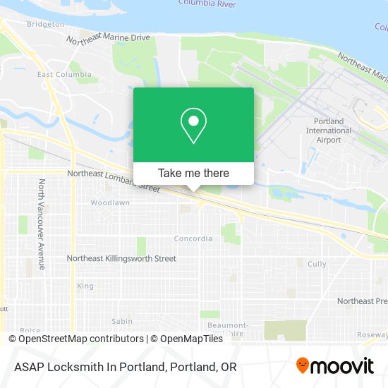 ASAP Locksmith In Portland map