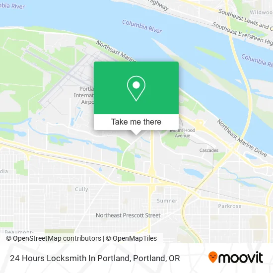 Mapa de 24 Hours Locksmith In Portland