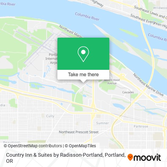 Mapa de Country Inn & Suites by Radisson-Portland