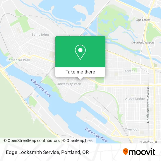 Mapa de Edge Locksmith Service