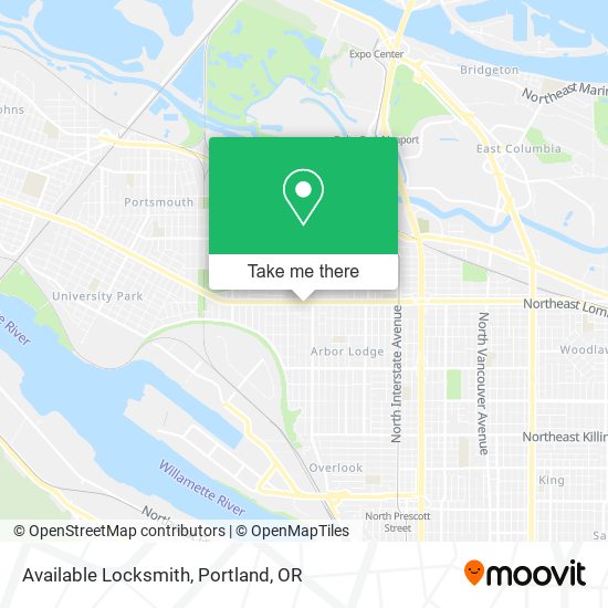 Mapa de Available Locksmith