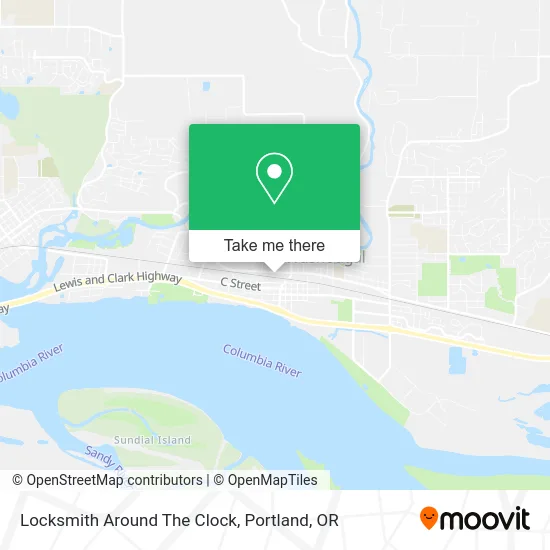 Locksmith Around The Clock map