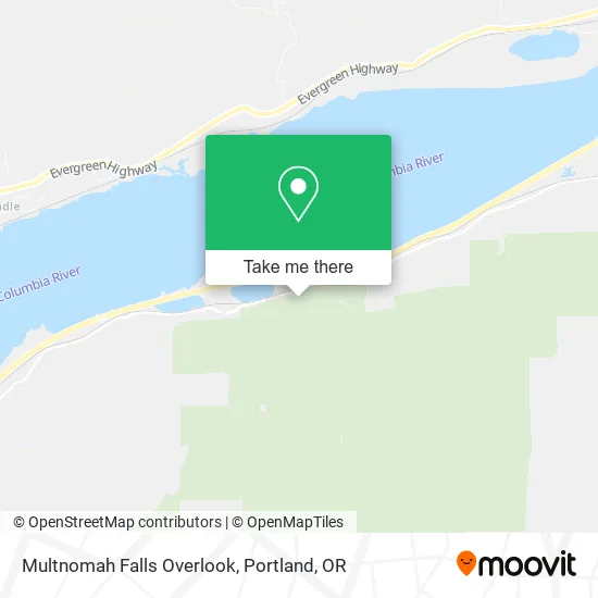 Multnomah Falls Overlook map