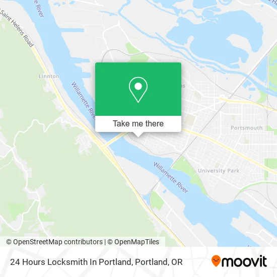 24 Hours Locksmith In Portland map