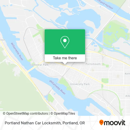 Portland Nathan Car Locksmith map