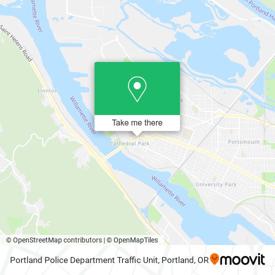 Portland Police Department Traffic Unit map