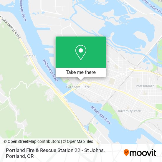 Portland Fire & Rescue Station 22 - St Johns map