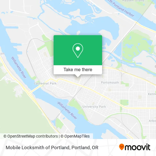 Mobile Locksmith of Portland map