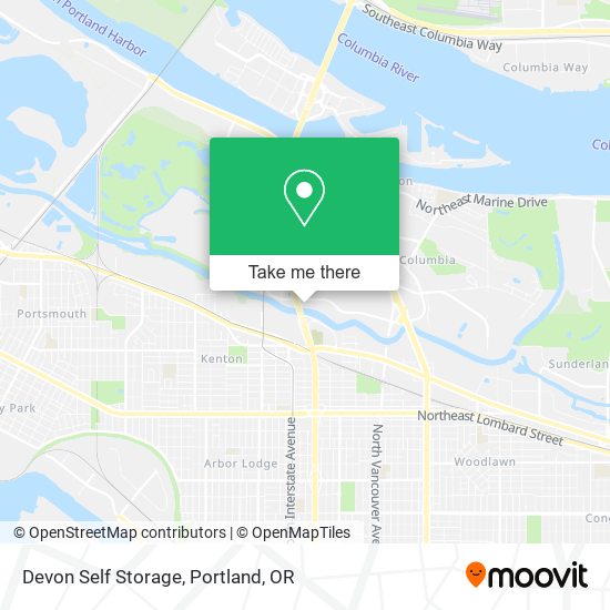 Mapa de Devon Self Storage
