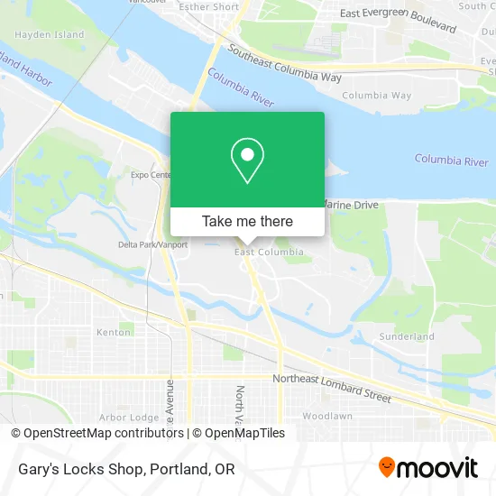 Mapa de Gary's Locks Shop