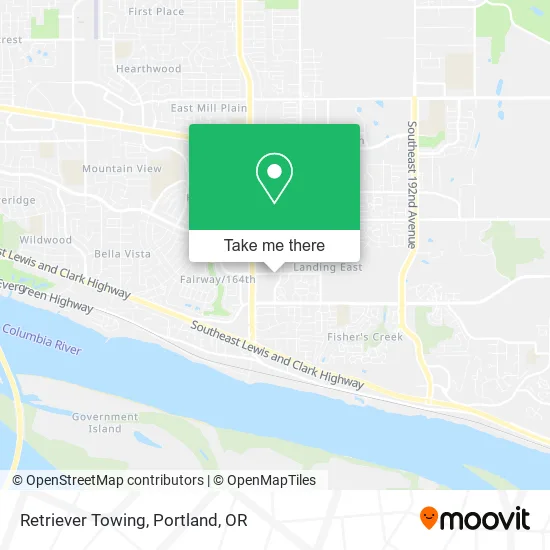 Retriever Towing map