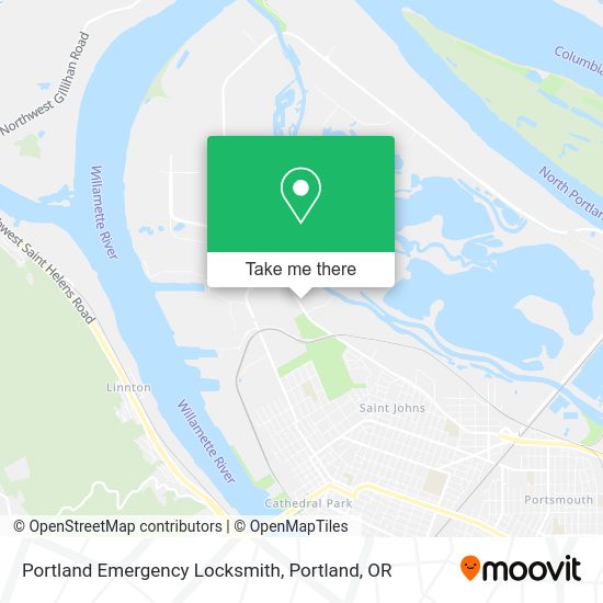 Mapa de Portland Emergency Locksmith