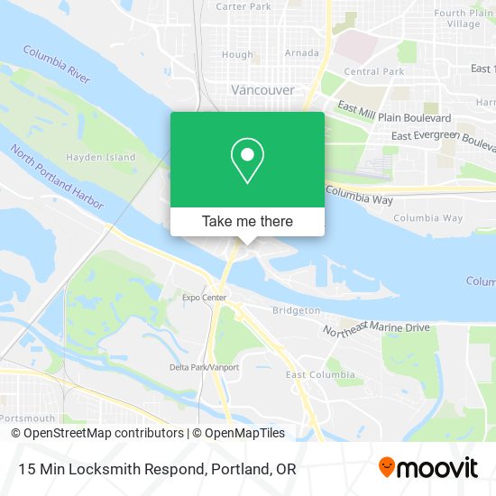 15 Min Locksmith Respond map