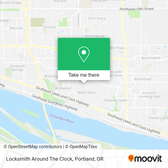 Locksmith Around The Clock map