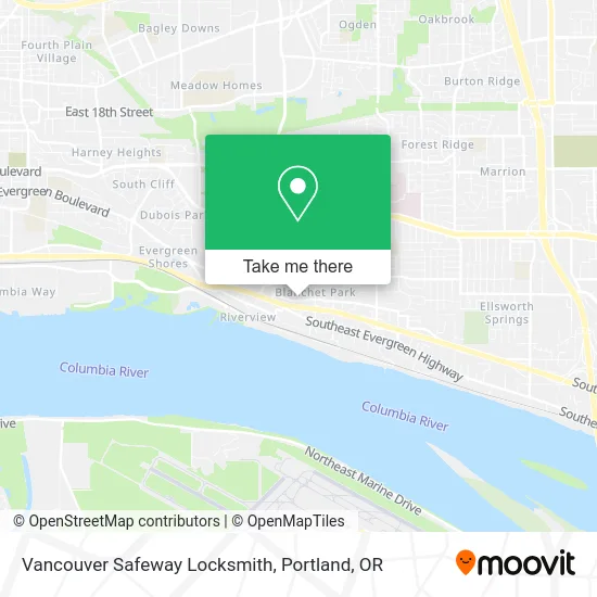 Vancouver Safeway Locksmith map