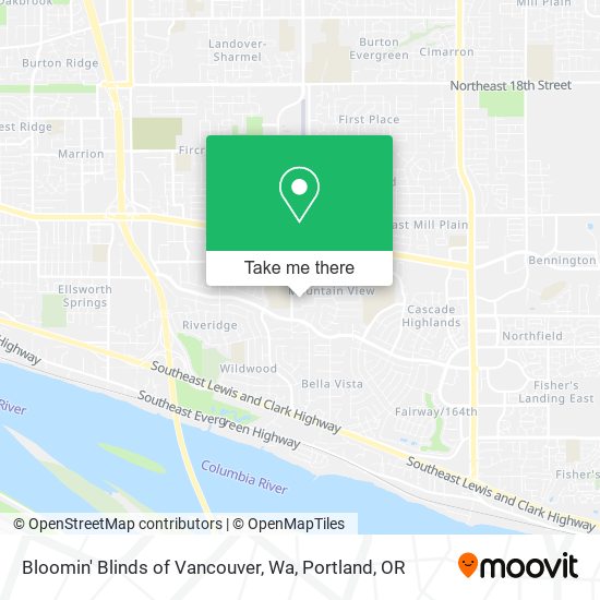 Bloomin' Blinds of Vancouver, Wa map
