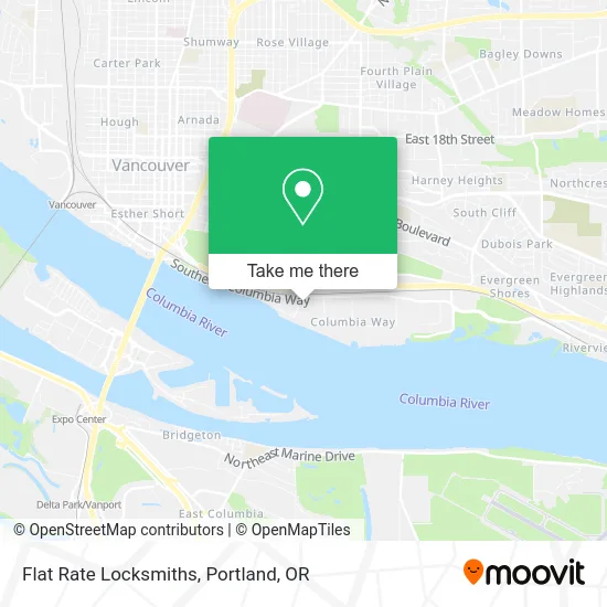 Flat Rate Locksmiths map