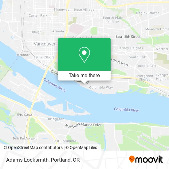 Mapa de Adams Locksmith