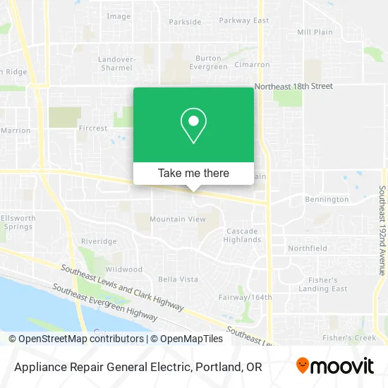 Appliance Repair General Electric map