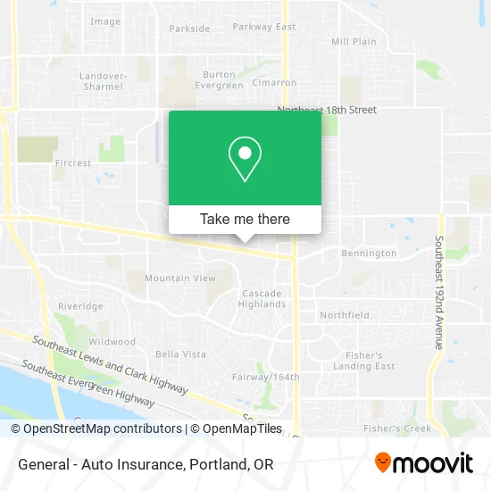 General - Auto Insurance map