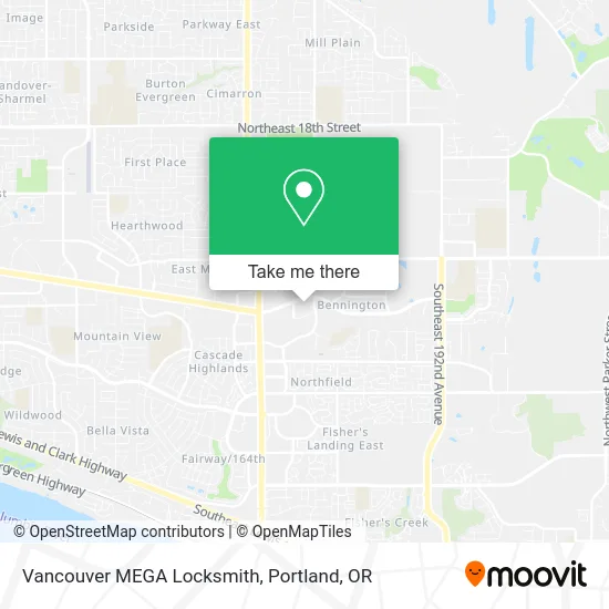 Vancouver MEGA Locksmith map
