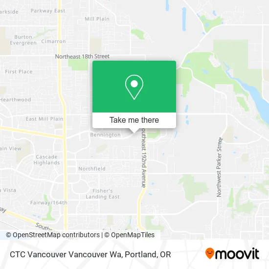Mapa de CTC Vancouver Vancouver Wa