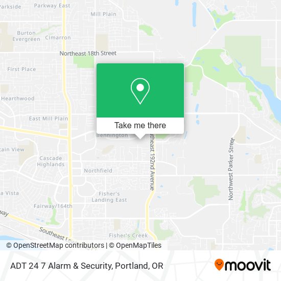 Mapa de ADT 24 7 Alarm & Security