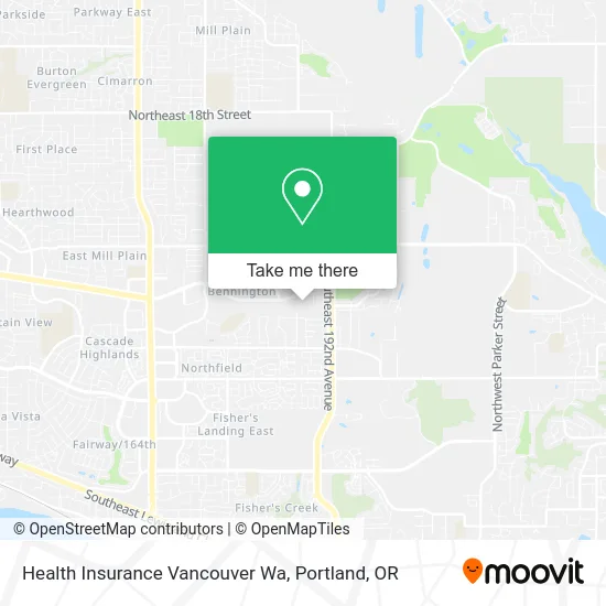 Health Insurance Vancouver Wa map