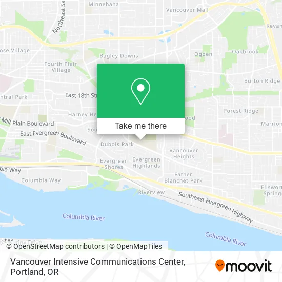 Mapa de Vancouver Intensive Communications Center