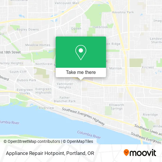 Mapa de Appliance Repair Hotpoint