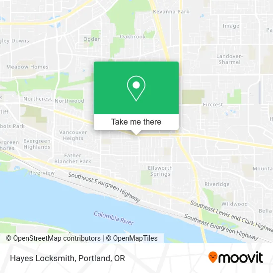 Hayes Locksmith map