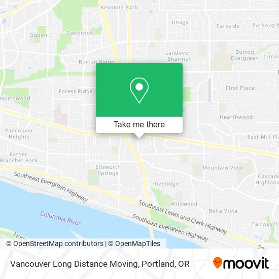 Mapa de Vancouver Long Distance Moving